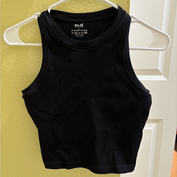 Black Ribbed Tank Top - Picture 2 of 4